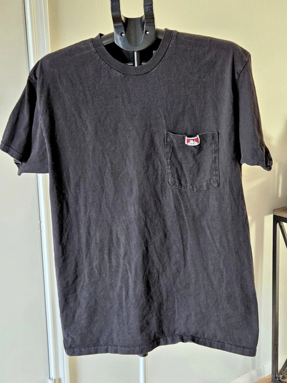 Ben Davis Heavy Duty Short Sleeve Pocket T-Shirt Black Size Large